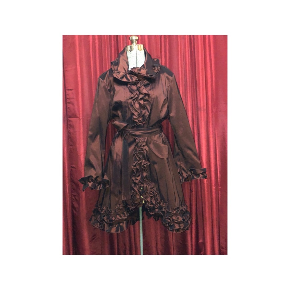 Chic Ruffled Trench